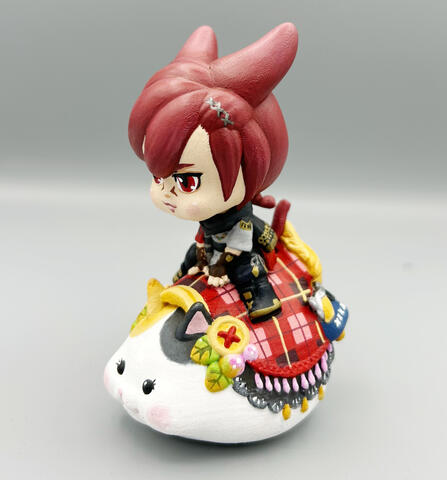 G'raha Tia &amp; Fat Cat Mini-Figure (Final Fantasy XIV)